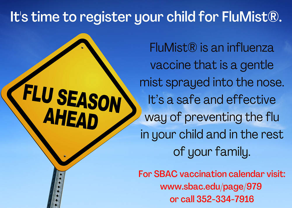 Its Time to Register Your Child For FluMist